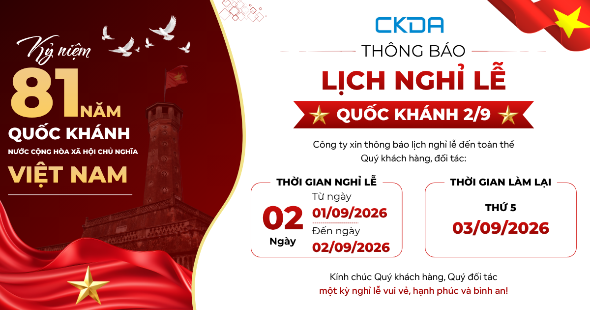 Thông báo lịch nghỉ lễ Quốc khánh 2-9 năm 2026